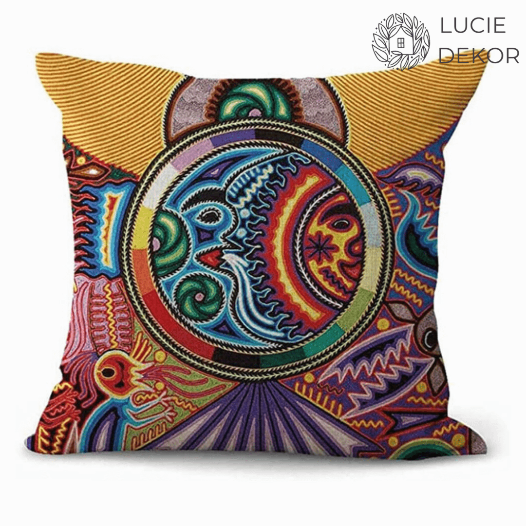 Huichol Art kuddfodral - Lucie Dekor Sweden